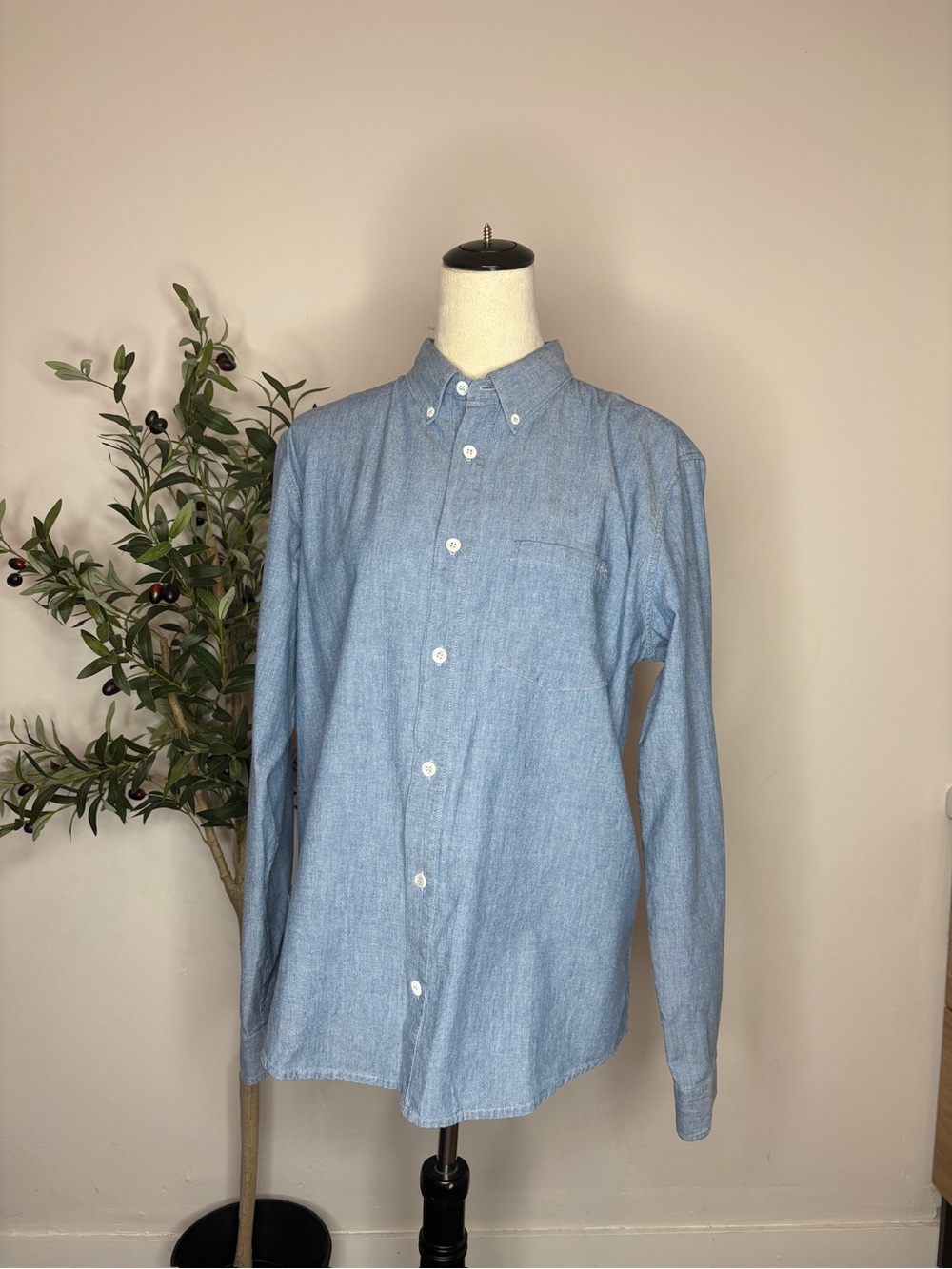 A.P.C. Light Blue Button-Down Shirt